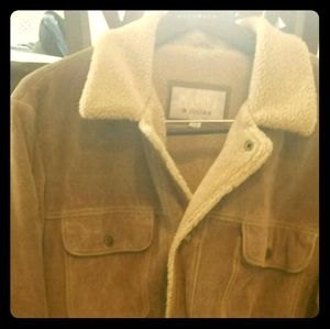 Mens suede leather jacket